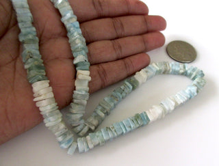 Natural Larimar Heishi Beads, 8mm/6.5mm Larimar Beads for Larimar Jewelry, Larimar Stone, Heishi Larimar Gemstone Beads, 16", GDS1127