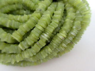 Serpentine Heishi Beads, Heishi Serpentine Gemstone Beads, Natural Serpentine 4mm Loose Beads, Serpentine Beads, 16 Inch Strand, GDS1128