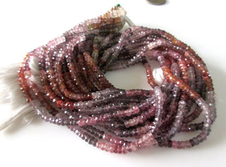 Rare Shaded Red Spinel Faceted Rondelle Beads, 4.5mm Red Spinel Beads, Loose Natural Spinel Beads, 13 Inch Strand, GDS1130