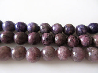 Lepidolite Smooth Round Beads, 8.5mm Lepidolite Beads, Loose Natural Lepidolite Gemstone Beads, 15 Inch Strand, GDS1131