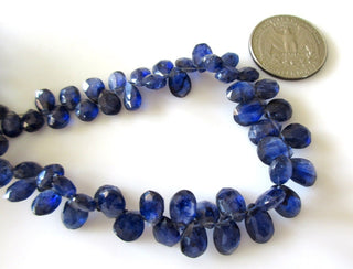 Glass Filled Ruby Sapphire Pear Shaped Briolette Beads, Faceted Ruby Sapphire Briolette Beads, 8-12mm/6-10mm, GDS1143