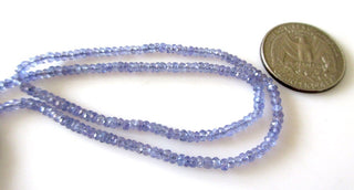 Tanzanite Rondelle Beads/ Faceted Tanzanite Beads/ 2.5mm To 3mm Tanzanite Rondelle Beads, Tanzanite Jewelry, Tanzanite Stone, 13", GDS1144