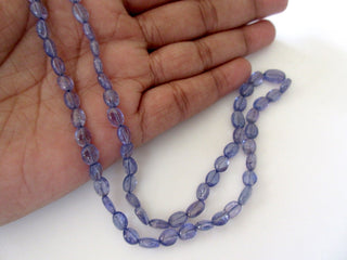 Tanzanite Oval Beads, Smooth Tanzanite Oval Beads, Multi Strand Tanzanite Necklace, 4 Strand Multi Layer Tanzanite Necklace, GDS1145