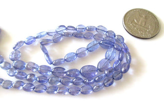 Tanzanite Oval Beads, Smooth Tanzanite Oval Beads, Multi Strand Tanzanite Necklace, 4 Strand Multi Layer Tanzanite Necklace, GDS1145