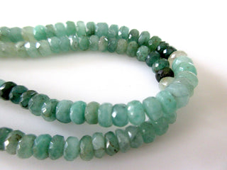 Natural Emerald Faceted Rondelle Beads, 5mm Green Emerald Shaded Gemstone Beads, Sold As 16 Inch 1 Strand/5 Strand, GDS1081