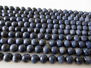 Natural Blue Sapphire Round Smooth Beads, 6mm Sapphire Beads, Sapphire Beads, Sold As 8 Inch Strand/16 Inch Strand, GDS1084