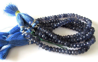 Iolite Rondelle Beads Faceted, Iolite Faceted Rondelle Beads 7mm/8mm/9mm Beads, Natural Blue Iolite Beads, Iolite Gemstone, GDS1090