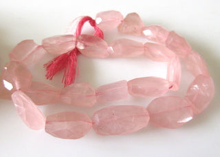 Rose Quartz Faceted Tumbles Beads, Natural Rose Quartz Beads For Rose quartz Jewelry Rose Quartz Necklace,14mm To 20mm Beads, GDS1104