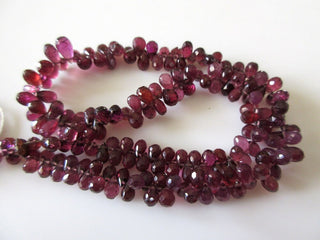 Rubellite Garnet Beads, Rubellite Garnet Faceted Tear Drop Briolette Beads, 6mm To 7mm Garnet Beads For Garnet Jewelry, GDS1109