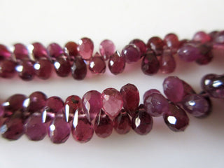 Rubellite Garnet Beads, Rubellite Garnet Faceted Tear Drop Briolette Beads, 6mm To 7mm Garnet Beads For Garnet Jewelry, GDS1109