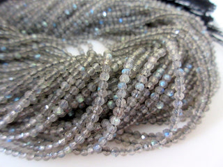 3mm AAA Labradorite Faceted Rondelle Beads, Excellent Quality Labradorite Rondelles, Natural Labradorite, 13 Inch Strand, GDS1113