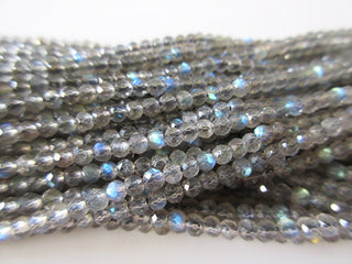 3mm AAA Labradorite Faceted Rondelle Beads, Excellent Quality Labradorite Rondelles, Natural Labradorite, 13 Inch Strand, GDS1113