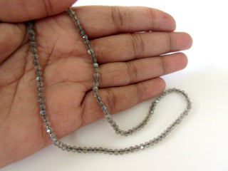 3mm AAA Labradorite Faceted Rondelle Beads, Excellent Quality Labradorite Rondelles, Natural Labradorite, 13 Inch Strand, GDS1113