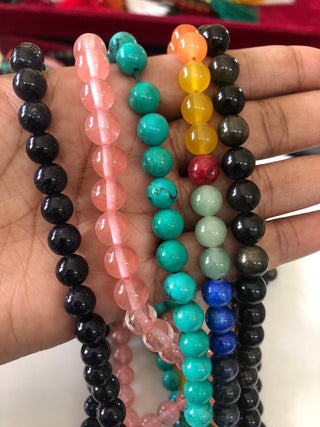 Gemstone Prayer Beads, 108 Mala Beads, Yoga Beads, Meditation Beads, Rosary Beads, Healing Beads, 8mm Multi Gemstone Prayer Beads, GDS1186