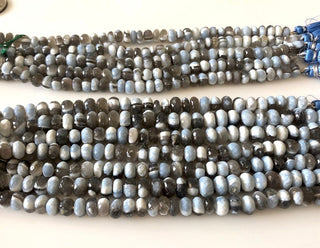 Natural Blue Grey Bi Color Opal Rondelle Beads, Faceted Blue Opal Rondelles, 8mm/9mm/10mm Opal Beads, Blue Opal Jewelry, GDS1187