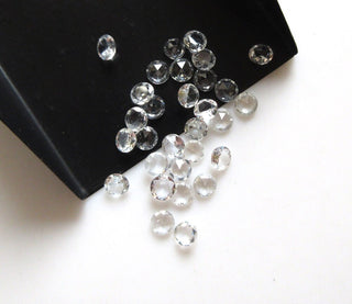 10 Pieces 2mm/3mm/4mm/5mm Natural AAA White Sapphire Brilliant Cut Faceted Round Shaped Loose Gemstones Ring Earring GDS1202