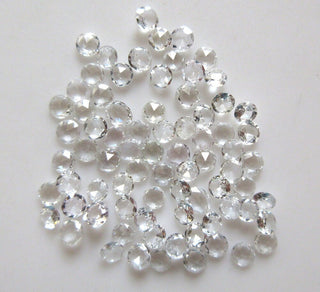 10 Pieces 2mm/3mm/4mm/5mm Natural AAA White Sapphire Brilliant Cut Faceted Round Shaped Loose Gemstones Ring Earring GDS1202