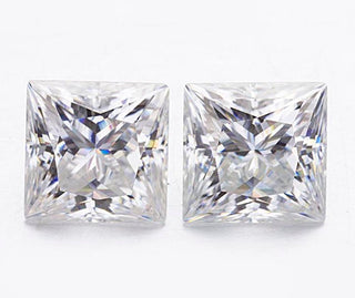 Tiny 0.28 CTW/3.1 MM Princess Cut Moissanite Diamond Matched Pairs, 2pc GH/VS2 Colorless Moissanite Matched Pair For Earrings/Ring MM140/9