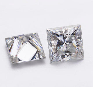 Tiny 0.28 CTW/3.1 MM Princess Cut Moissanite Diamond Matched Pairs, 2pc GH/VS2 Colorless Moissanite Matched Pair For Earrings/Ring MM140/9