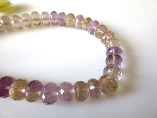 Ametrine Faceted Rondelle Beads, 8mm/9mm Ametrine Beads, Ametrine Gemstone beads, Loose Ametrine Beads, Natural Ametrine Beads, GDS1120