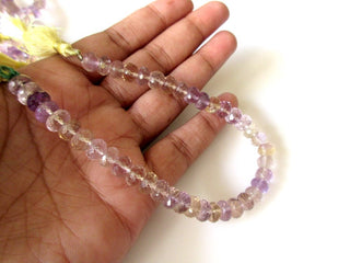 Ametrine Faceted Rondelle Beads, 8mm/9mm Ametrine Beads, Ametrine Gemstone beads, Loose Ametrine Beads, Natural Ametrine Beads, GDS1120