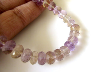 Ametrine Faceted Rondelle Beads, 8mm/9mm Ametrine Beads, Ametrine Gemstone beads, Loose Ametrine Beads, Natural Ametrine Beads, GDS1120