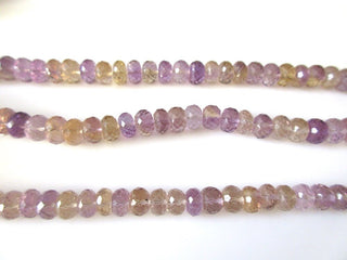 Ametrine Faceted Rondelle Beads, 8mm/9mm Ametrine Beads, Ametrine Gemstone beads, Loose Ametrine Beads, Natural Ametrine Beads, GDS1120