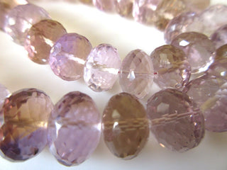 AAA Ametrine Faceted Rondelle Beads, Huge 8mm To 13mm Ametrine Beads, Ametrine Gemstone beads, Loose Natural Ametrine Beads, GDS1121