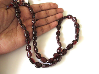 Hessonite Garnet Tumble Beads, Hessonite Beads, AAA Hessonite Garnet Gemstones, 9-16mm, 7-19mm Beads, 22 Inch Strand, GDS1122