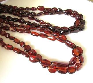 Hessonite Garnet Tumble Beads, Hessonite Beads, AAA Hessonite Garnet Gemstones, 9-16mm, 7-19mm Beads, 22 Inch Strand, GDS1122