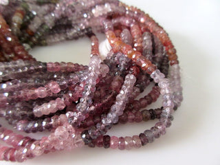 Rare Shaded Red Spinel Faceted Rondelle Beads, 4.5mm Red Spinel Beads, Loose Natural Spinel Beads, 13 Inch Strand, GDS1130