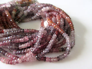 Rare Shaded Red Spinel Faceted Rondelle Beads, 4.5mm Red Spinel Beads, Loose Natural Spinel Beads, 13 Inch Strand, GDS1130