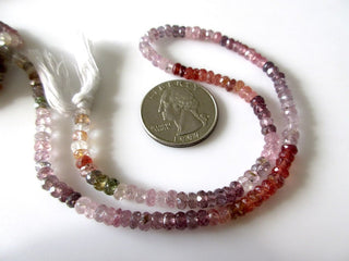 Rare Shaded Red Spinel Faceted Rondelle Beads, 4.5mm Red Spinel Beads, Loose Natural Spinel Beads, 13 Inch Strand, GDS1130