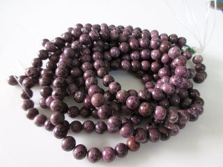 Lepidolite Smooth Round Beads, 8.5mm Lepidolite Beads, Loose Natural Lepidolite Gemstone Beads, 15 Inch Strand, GDS1131