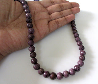 Lepidolite Smooth Round Beads, 8.5mm Lepidolite Beads, Loose Natural Lepidolite Gemstone Beads, 15 Inch Strand, GDS1131