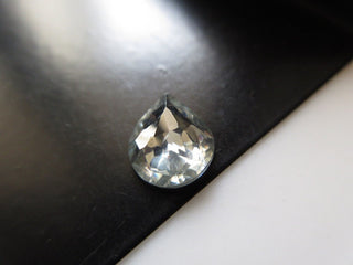 OOAK 1.65 CTW Clear White Loose Moissanite Rose Cut For Ring, Faceted Pear Shape Moissanite Loose Cabochons, MM57