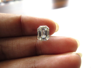 2.02 Ctw/8.4 MM Emerald Cut Moissanite Loose, Sold As 1pc/2pc Matched Pair GH/VS2 Colorless Moissanite Diamond For Earrings/Ring MM140/21