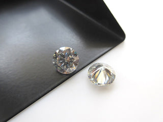 2.15 Ctw/8.7 MM Brilliant Cut Moissanite Loose, Sold As 1pc/2pc Matched Pair GH/VS2 Colorless Moissanite Diamond For Earrings/Ring MM140/14