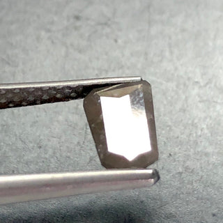 8 mm/0.85CTW Shield Shaped Grey Rose Cut Diamond Loose, Faceted Diamond Rose Cut, Natural Grey Rose Cut Diamond Cabochon, DDS543/4
