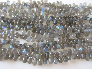 AAA Labradorite Briolette Beads, 8mm To 9mm Labradorite Tear Drop  Beads, labradorite Teardrop Faceted Stone, Labradorite Jewelry, GDS1140