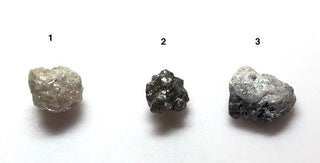 OOAK Grey White Cognac Brown Smooth Raw Rough Diamond Loose, Natural Loose High Lustre Rough Uncut Diamonds, DDS554/1-3