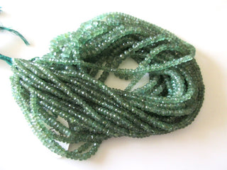 Natural Emerald Faceted Rondelle Beads, Faceted Emerald Beads, 3mm To 5mm Green Emerald Beads, Emerald Gemstone Beads, GDS1149