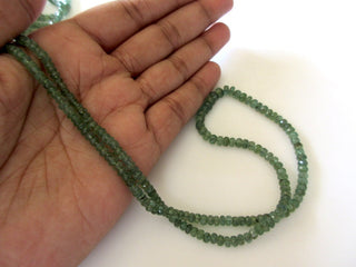 Natural Emerald Faceted Rondelle Beads, Faceted Emerald Beads, 3mm To 5mm Green Emerald Beads, Emerald Gemstone Beads, GDS1149