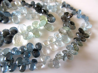 Moss Aquamarine Pear Shaped Briolette Beads, Moss Aquamarine Faceted Beads, 7mm/8mm/9-14mm Natural Moss Aquamarine Briolettes, GDS1167