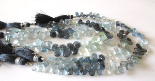 Moss Aquamarine Pear Shaped Briolette Beads, Moss Aquamarine Faceted Beads, 7mm/8mm/9-14mm Natural Moss Aquamarine Briolettes, GDS1167