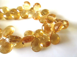 Natural Citrine Faceted Pear Shape briolette Beads, 8-9mm/9-10mm/10-13mm Citrine Pear Beads loose, GDS1170