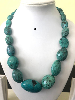 Natural Turquoise Oval Tumble Beads, Turquoise Nugget Beads, Faceted Turquoise beads, Turquoise Necklace, Turquoise Loose Beads, GDS1180