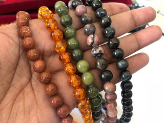 Gemstone Prayer Beads, 108 Mala Beads, Yoga Beads, Meditation Beads, Rosary Beads, Healing Beads, 8mm Multi Gemstone Prayer Beads, GDS1186