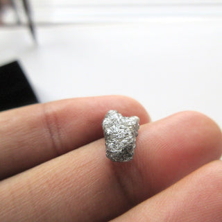 OOAK 12.8mm/1.98CTW Rare Paw Shaped Grey/Black Natural Rough Raw Diamond Loose, Natural Uncut Loose Diamonds, DDS576/4