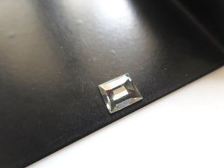 OOAK 0.75 CTW/7.1MM Clear White Loose Moissanite Rose Cut For Ring, Faceted Square Shape Flat Back Moissanite Loose Cabochon, MM89